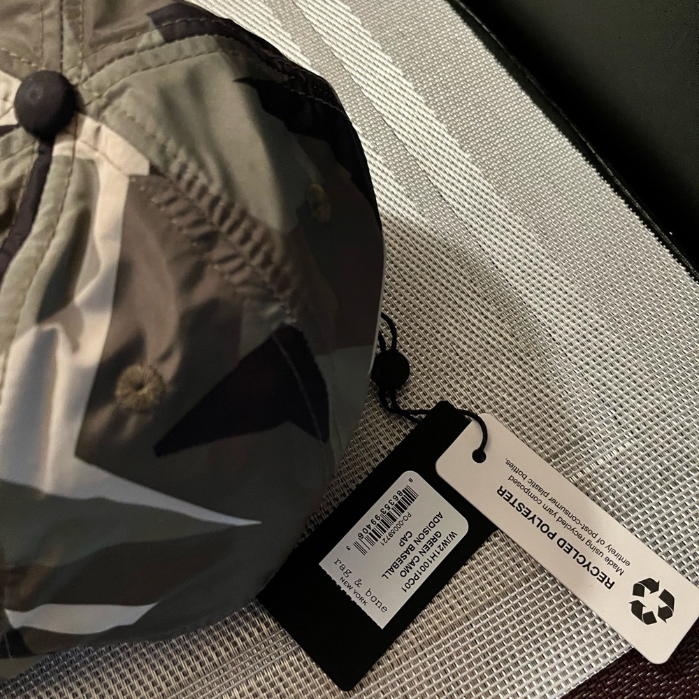 RAG & BONE ADDISON NWT AUTHENTIC GREEN CAMO UNISEX BASEBALL CAP. - Picture 13 of 17